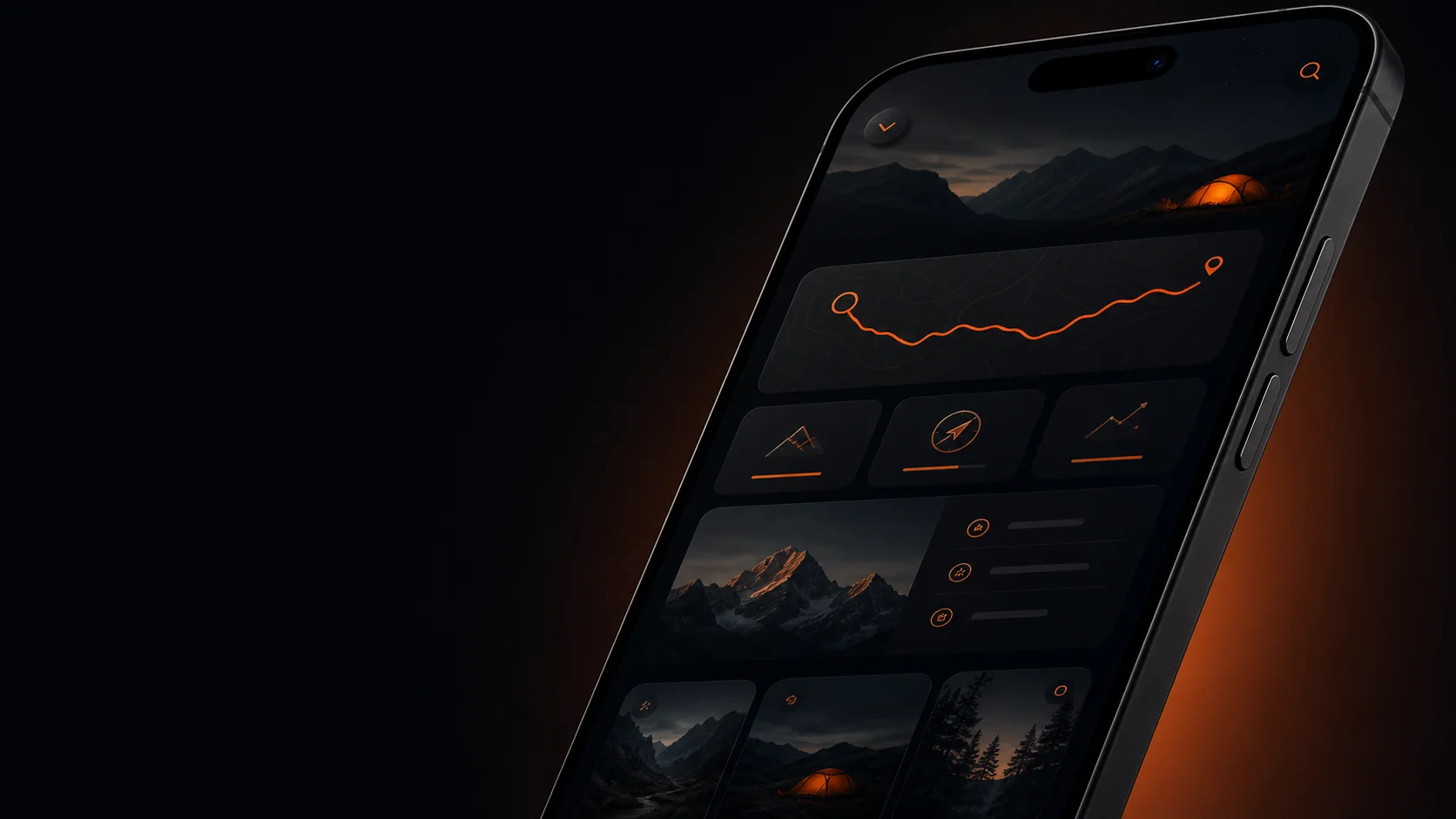 A preview of the GoNowhere adventure app